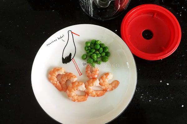 鲜虾豌豆粥的做法图解3