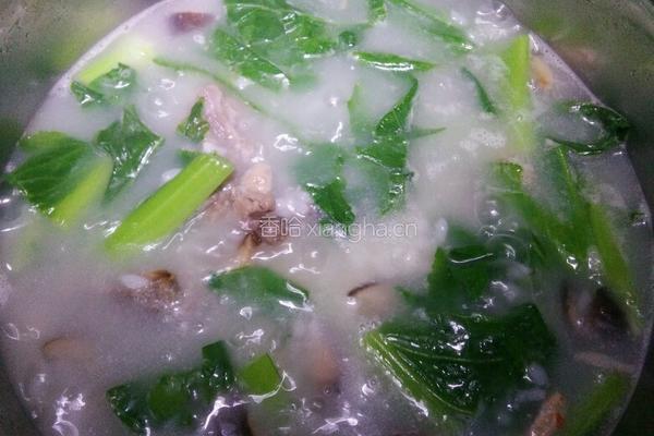 春菜香菇排骨粥的做法图解8