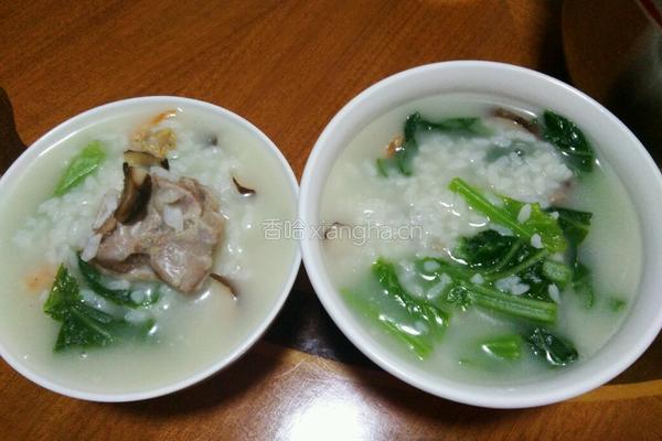 春菜香菇排骨粥的做法图解9