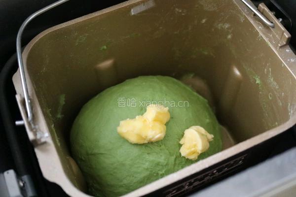 抹茶蜜豆土司的做法图解3