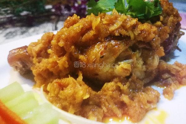 椰丝鸡腿的做法图解17
