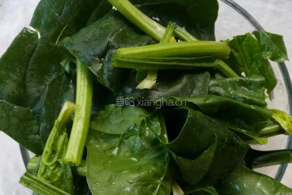 菠菜小煎饼的做法图解1