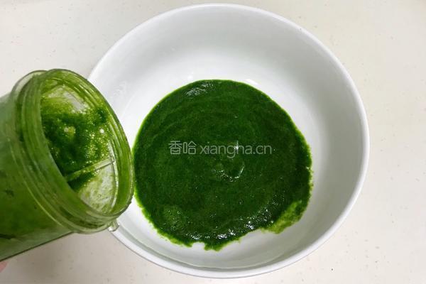 菠菜戚风蛋糕的做法图解2