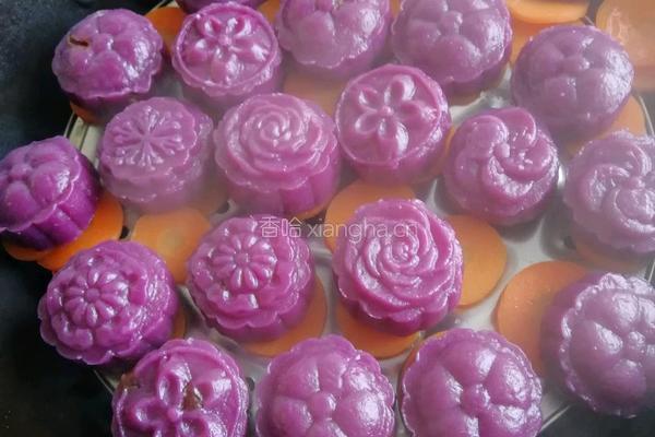 紫薯豆沙月饼的做法图解5