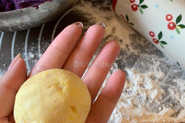 南瓜紫薯糯米滋的做法图解12