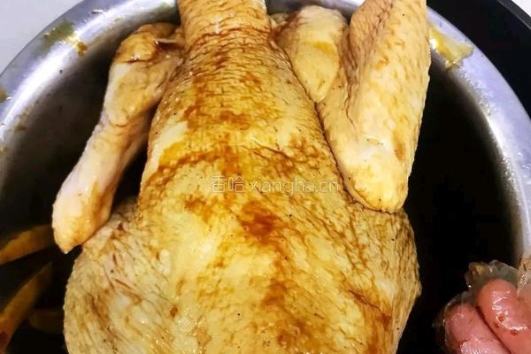 焗鸡之电饭煲版的做法图解8