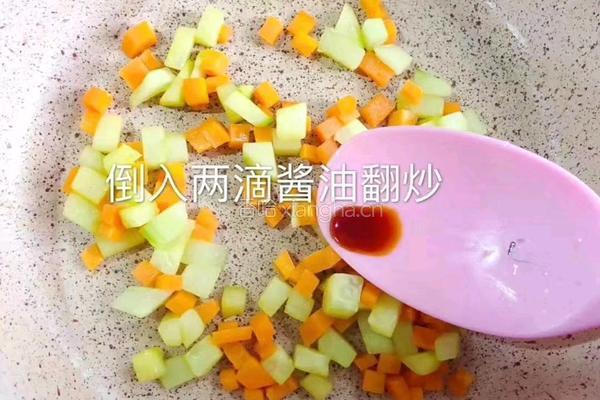 黄瓜胡萝卜盖面的做法图解5