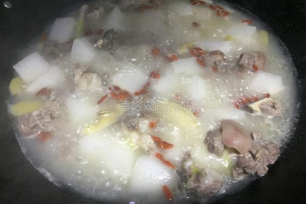 羊肉炖萝卜的做法图解4