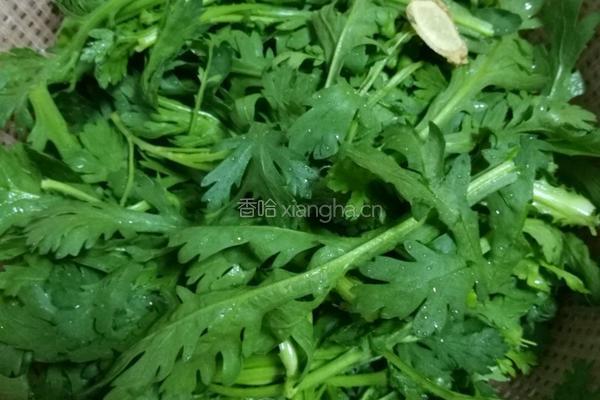 清炒茼蒿的做法图解1