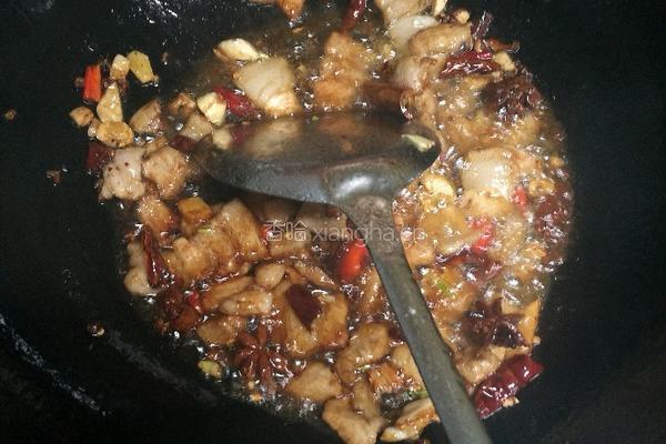 五花肉炒干豆角的做法图解5