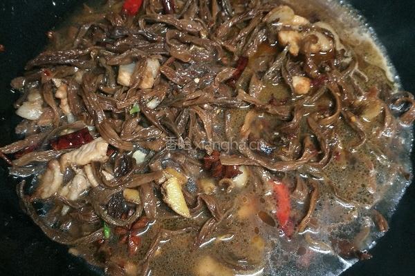 五花肉炒干豆角的做法图解8