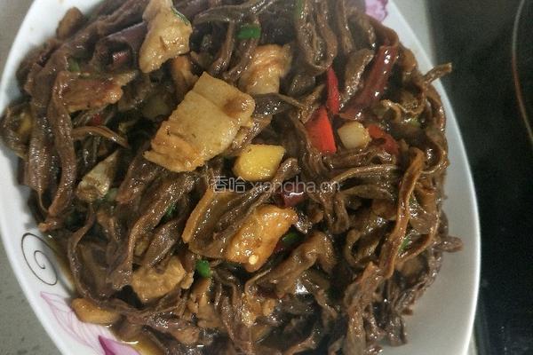 五花肉炒干豆角的做法图解12
