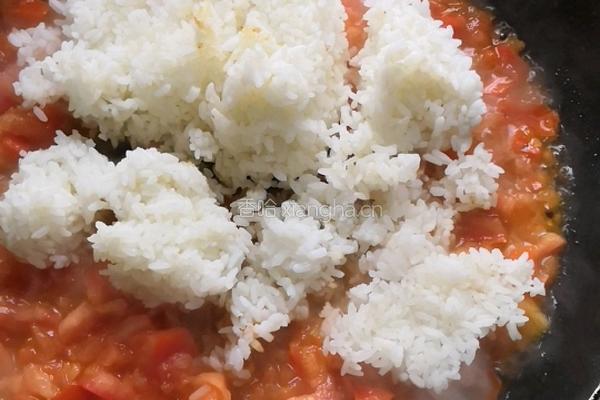 番茄鸡蛋炒饭的做法图解7