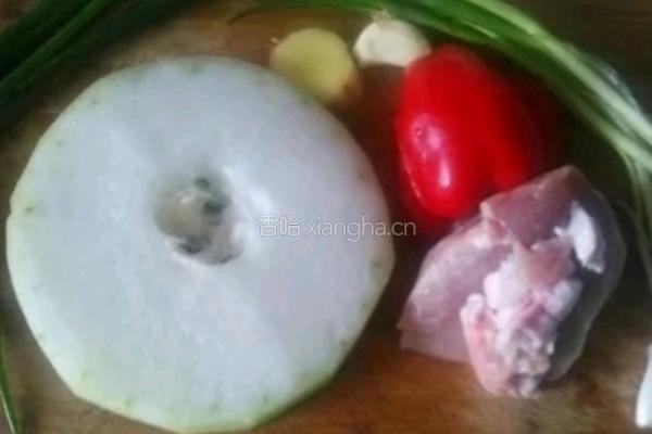 肉末蒸冬瓜的做法图解1