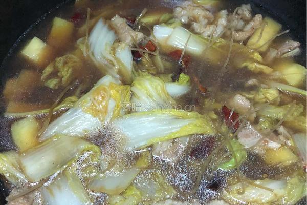 猪肉白菜炖土豆粉条的做法图解5