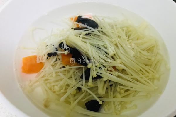 凉拌木耳金针菇的做法图解5