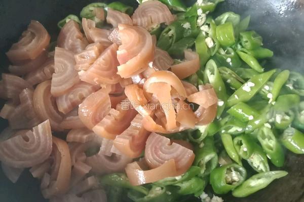 肉皮尖椒的做法图解4