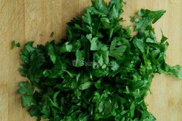 芹菜叶鸡蛋饼的做法图解2