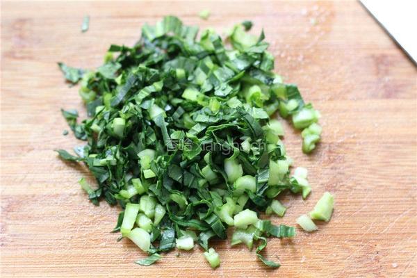 青菜肉沫粥的做法图解3