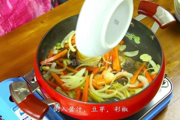 熏三文鱼炒蔬菜的做法图解10