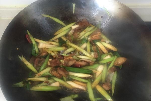 青蒜炒肉的做法图解10