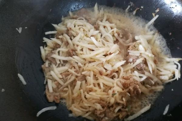  孜然肉片萝卜丝的做法图解10