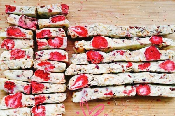 冻干草莓牛轧糖的做法图解8