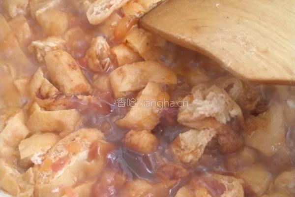 茄汁焖油豆腐的做法图解10