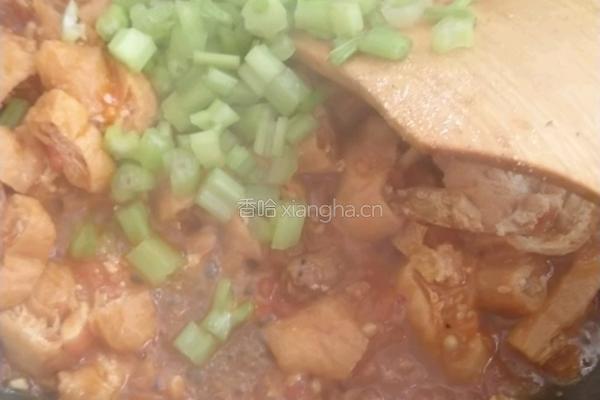 茄汁焖油豆腐的做法图解11