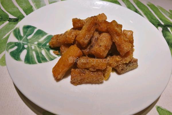 蛋黄焗南瓜条的做法图解6