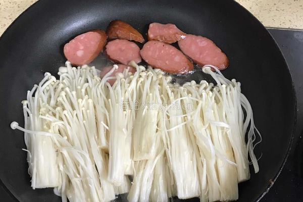 香煎金针菇的做法图解3