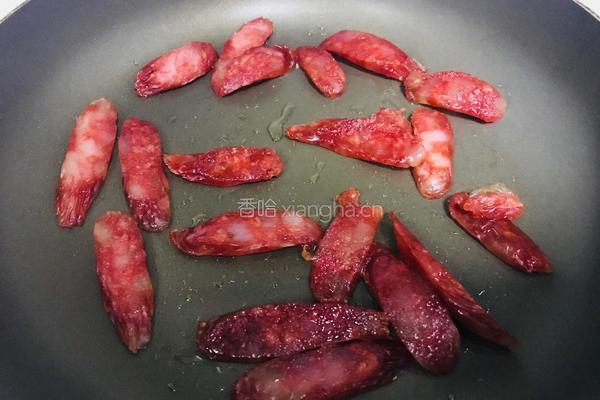 荷兰豆炒腊肠的做法图解6