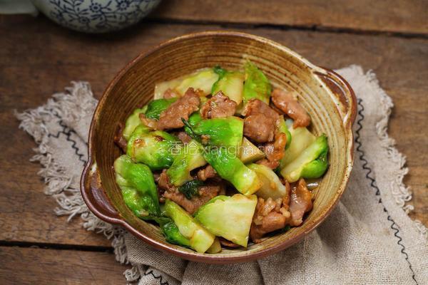儿菜炒肉片的做法图解9