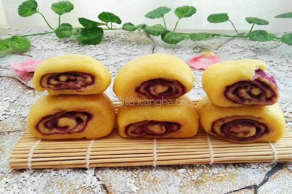 南瓜紫薯馒头