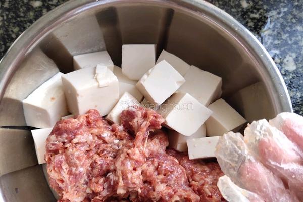 豆腐蒸瘦肉的做法图解4