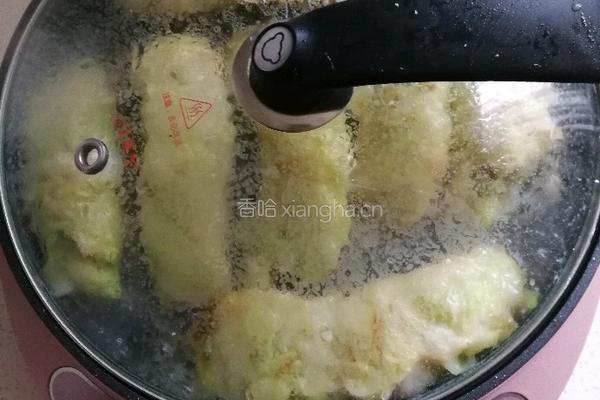 油煎白菜卷的做法图解5