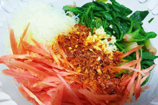 凉拌菠菜粉丝的做法图解7