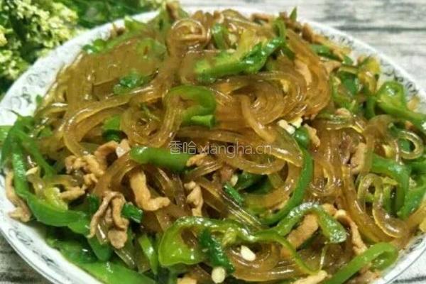 尖椒肉丝炒粉条的做法图解7