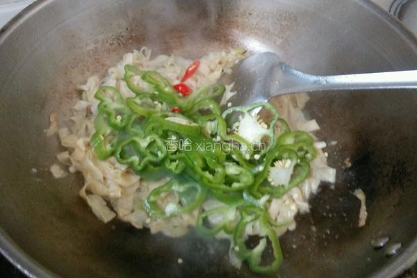 干豆皮炒辣椒的做法图解6