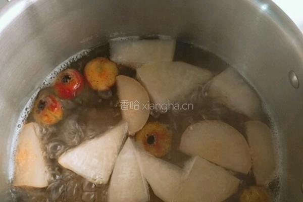 山楂萝卜梨冰糖水的做法图解4