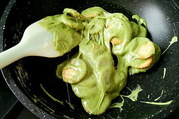 抹茶蔓越莓雪花酥的做法图解8