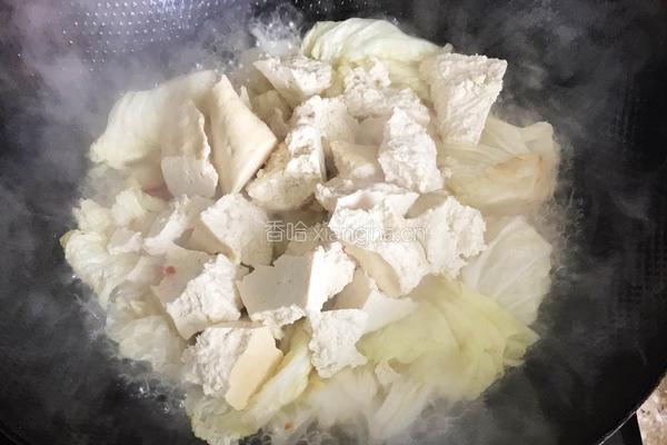 手掰豆腐白菜汤的做法图解7