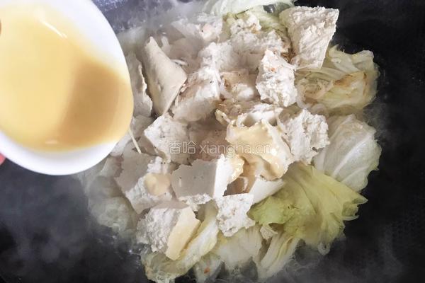 手掰豆腐白菜汤的做法图解8