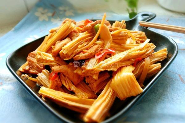肉炒腐竹的做法图解7