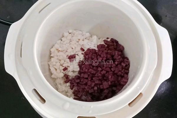 紫薯山药粥 (宝宝辅食）的做法图解4
