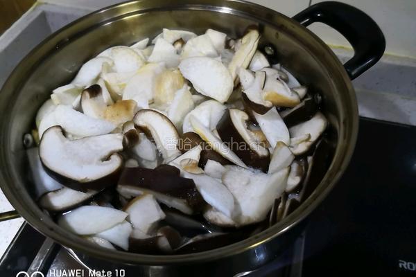 肉炒双菇的做法图解3
