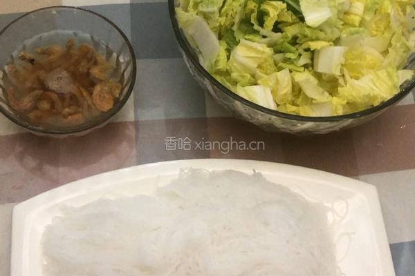 粤式－白菜虾米粉丝煲的做法图解3