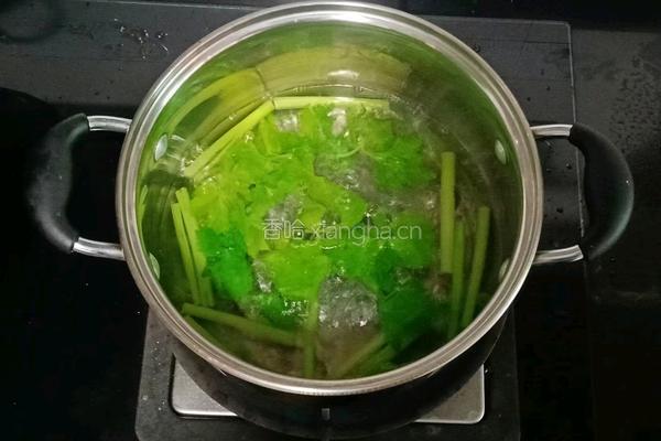 芹菜猪肝粥 (宝宝辅食）的做法图解7