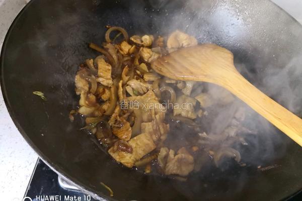 肉炒双菇的做法图解6
