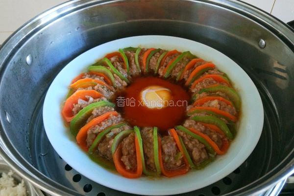新文美食 花开富贵 清蒸青红萝卜的做法图解17